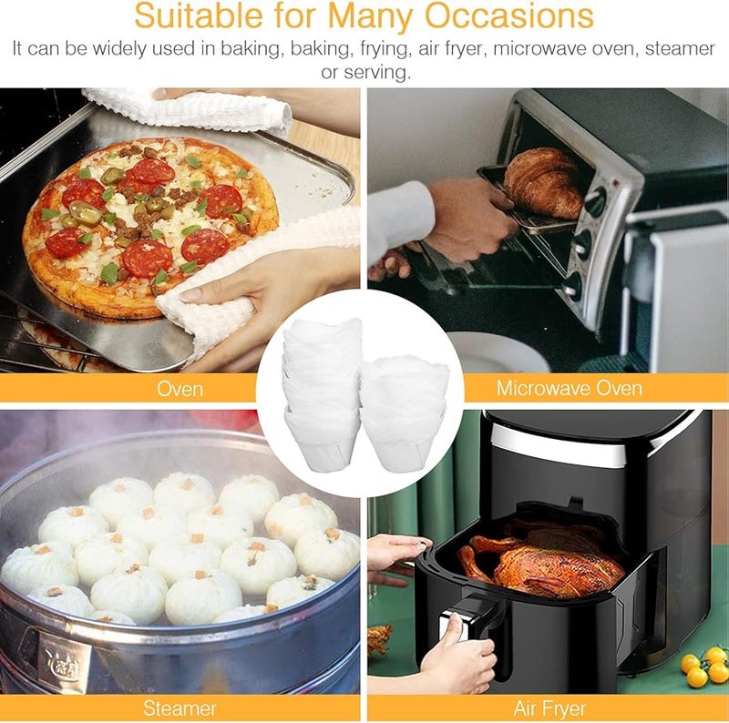 Lotus Style Disposable Baking Cups 100Pcs Greaseproof Muffin Liners For Baking And Parties - Image 4